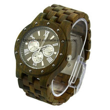 High Quality Handmade Wood Grain Chronograph Unisex Watch Wooden